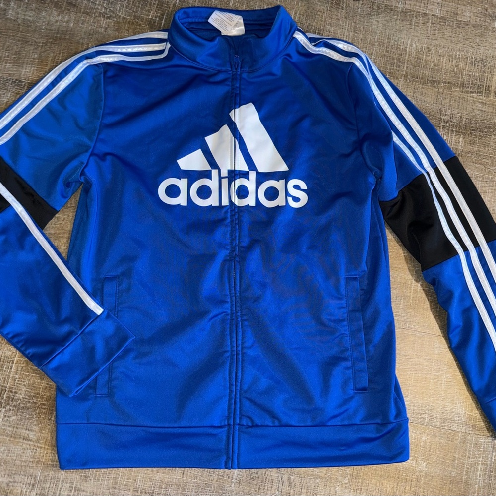 adidas Kids Blue and Black Jacket